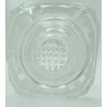 Vintage Clear Glass Whiskey Decanter with Stopper - Vertical Lines Diamond Design
