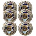 12-Piece Demitasse Set by SGT Japan - Victorian Courting Couple Scenes, Footed Espresso Cups & Sauc