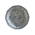 Vintage Ming Dynasty Style Small Hand-Painted Porcelain Seasoning Dish - Floral Decorations - 12cm