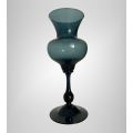 22.5cm HUGO GEHLIN Grey-Blue Swedish Glass Vase, Gullaskruf Glasbruk, 1950s