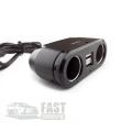 CAR CHARGER OLESSON 1675 120W 12-24V WITH 2 USB PORTS (BLACK)