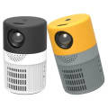 T400 100 inch Screen 3000 Lumens LED Mini Projector, Plug Type:EU Plug(Grey Yellow)