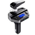 Car Charger Kit MP3 Player with BT Earphone V6 - Black