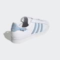 ADIDAS Superstar woman`s shoes (GZ3445) (WHITE/blue) Size 4 -  8