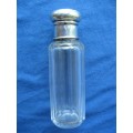 Vintage German Perfume Bottle with Solid 950 Silver Lid and Ground Glass Stopper