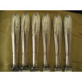 Vintage Set of Six Cased Fruit Knives with Sterling Silver Handles Sheffield 1938