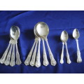 Kings Pattern Spoons Job Lot Fruit, Tea and Coffee Spoons and an Egg Spoon