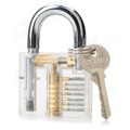 Transparant Training Practice Pad Lock and 9 Piece Advanced Lock Picks Set (Like New)