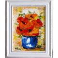 Bouquet of Poppies, oil painting by artist Mary Papas