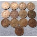 1895/95/97/98/99 One Penny Great Britain (Lot)