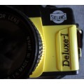 Sielams Deluxe-I Cam354 Auto Focus 50mm lens 35mm Camera yellow Vintage (Untested)