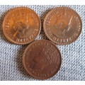 1 Cents Mauritius 1943/55/57 (Lot)