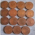 5 Cents Mauritius 1956/57/59 (Lot)