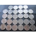 1990 Fifty Cents South Africa (x28 Coins Lot)