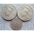 1 / 20 Drachmas Greece 1967/73 (x3 Coins Lot)