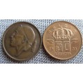 20 / 50 Centimes Belgie 1950/53/54/55/57/58/66/70/80/82 (x17 Coins Lot)