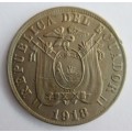 5 CENTAVOS 1918 ECUADOR COIN