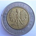 5 GROSZY POLAND 1996 COIN