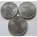 $1 1984 MEXICO x3 COINS (LOT)