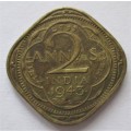 2 ANNAS 1943 INDIA COIN