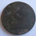 1863 HALF PENNY GREAT BRITAIN COIN