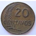 20 CENTAVOS 1956 PERU COIN