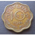 10 CENTS CEYLON 1944 COIN