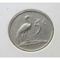 1972 FIVE CENTS SOUTH AFRICA COIN