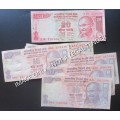 10 and 20 RUPEES INDIA BANKNOTES x7 - RAK240