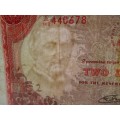 Two Dollars 1977 Reserve Bank of Rhodesia Serial Nr K148 440678
