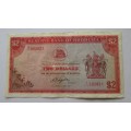 Two Dollars 1979 Reserve Bank of Rhodesia Serial Nr K170 502821