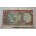 Two Dollars 1979 Reserve Bank of Rhodesia Serial Nr K170 502821