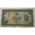 Ten Dollars 1975 Reserve Bank of Rhodesia Serial Nr J38 365583