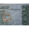 Ten Rand Republic of South Africa Serial Nr XX0425389C Replacement Note