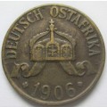 1906 One Heller Deutsch Ostafrika German East Africa