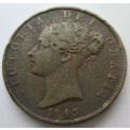 1 FARTHING 1843 VICTORIA GREAT BRITAIN COIN - RAK11