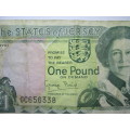 ONE POUND THE STATE OF JERSEY BANKNOTE - RAKN/80