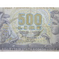 Five Hundred Lire Italy Serial Nr 677286