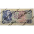 TWO RAND SOUTH AFRICAN RESERVE BANK SERIAL No D39 154706 BANKNOTE - RAKN/169