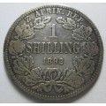 1 SHILLING 1892 ZAR *SILVER* COIN - RAKC/150