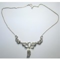 1950 Marcasite and Faux Pearl Abstract Bow Panel Design