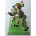 1971 DEETAIL WWII MORTAR SOLDIERS VINTAGE TOY MADE IN ENGLAND - RAKV/109