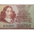 One Rand Republic of South Africa Serial Nr A721 914588