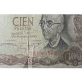 Hundred Pesetas 1970 Spain Serial No 7E3961706