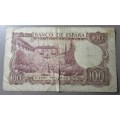 Hundred Pesetas 1970 Spain Serial No 7E3961706