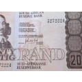 TWENTY RAND SOUTH AFRICA BANKNOTE SERIAL Nr Z8 272224 - RAKN/69