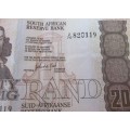 Twenty Rand Republic of South Africa Serial Nr Z70 820119 Replacement Note