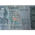 Ten Rand Republic of South African Serial Nr BD4035940 C