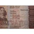 Twenty Rand Republic of South Africa Serial Nr D577 857144