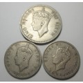 1947 + 1949 Southern Rhodesia 6 Pence and 1 Shilling